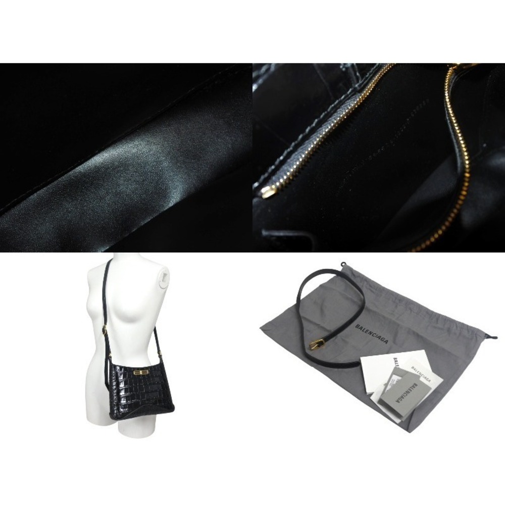 BALENCIAGA XX Hobo Bag Handbag Leather Black - Picture 8 of 8